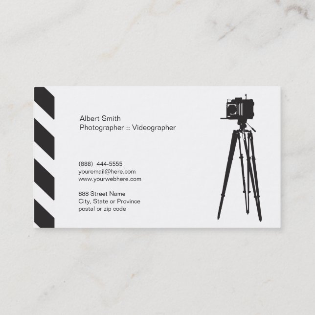Photographer - Videographer ı business card (Back)