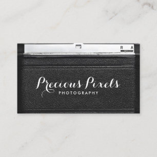 Photographer Vintage Camera Leather Photography Business Card