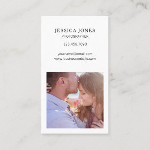 Photographer White Square Photo Simple Minimalist Business Card