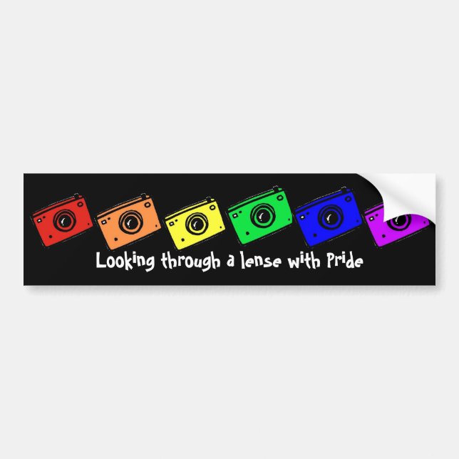 Photographer with Pride Bumper Sticker (Front)