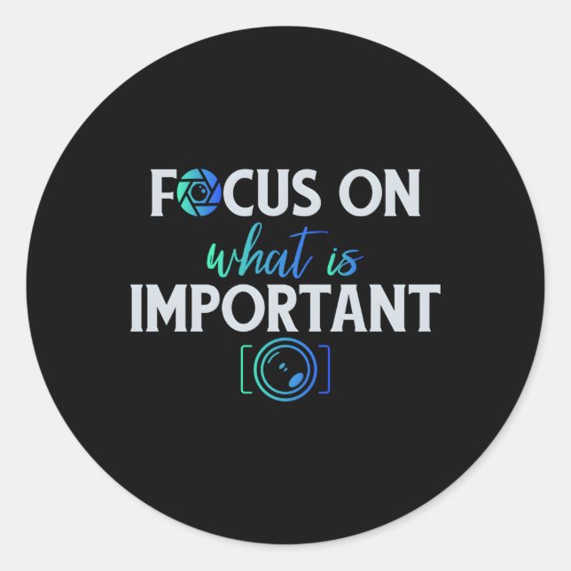 Photographers And Classic Round Sticker (Front)