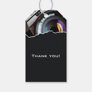 Photographer's Black & White Thank You  Gift Tags