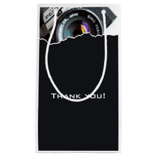 Photographer's Black & White Thank You Small Gift Bag