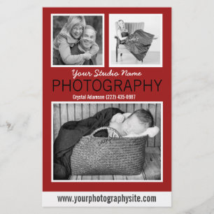 Photographer's Business Handout with Three Photos