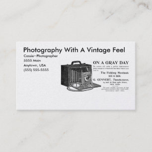 Photographer's Vintage Camera Business Card