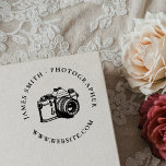 Photographer's Vintage Camera Name and Website Self-inking Stamp<br><div class="desc">High-end photographers know that every detail matters. Elevate your brand with our exquisite Photographer's Vintage Camera Name and Website self-inking stamp, designed to add a touch of timeless elegance to your custom album boxes. This unique branding tool allows you to create a memorable, luxurious presentation that perfectly complements your stunning...</div>