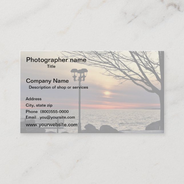 Photographer's Watermark Photo Business Card (Front)