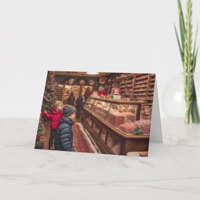 Photographic bulk candy store at Christmas time Card (Front)