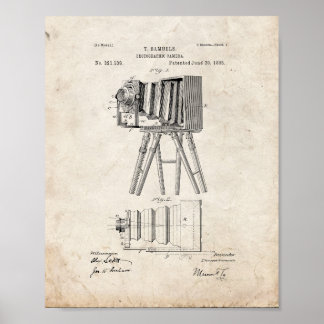 Photographic Camera Patent - Old Look Poster