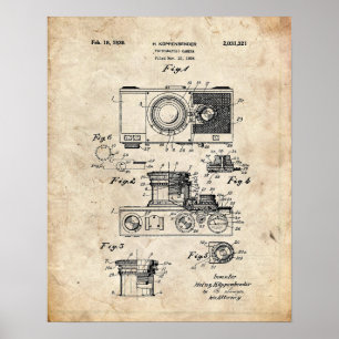 Photographic Camera Patent Poster