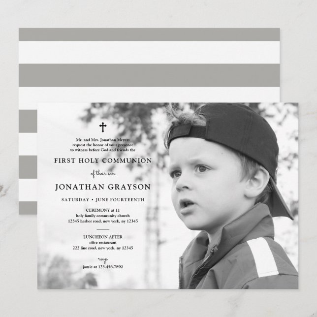 Photographic First Holy Communion Invitation (Front/Back)
