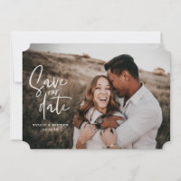 Photographic floral geometric wedding photo