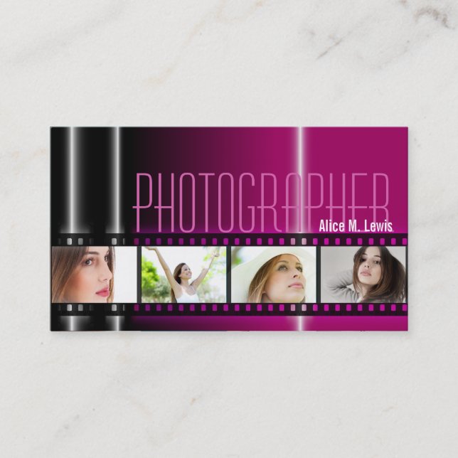 Photography 35mm Film Photo Business Card Berry (Front)