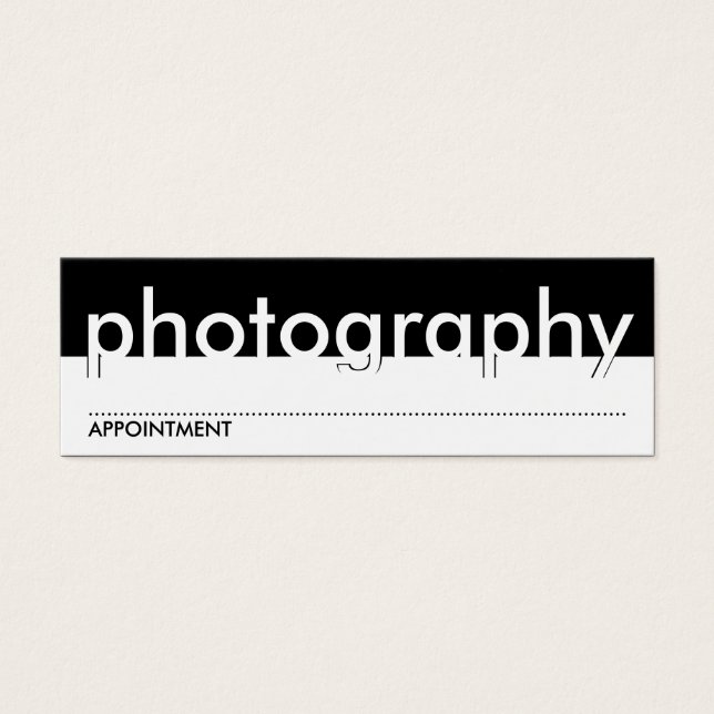 photography appointment card (Front)