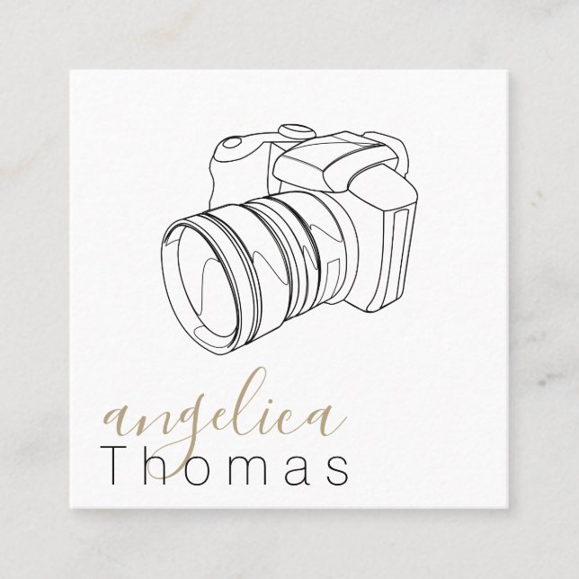 Photography | Artist | Designer | Content Creator Square Business Card (Front)
