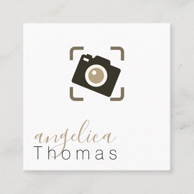 Photography | Artist | Designer Square Business Card (Front)