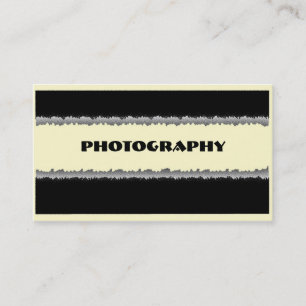 Photography beige black shredded custom cards
