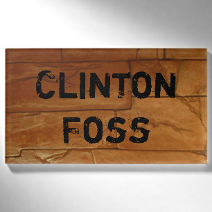 Photography - Brown Stone Wall + your Name Tag