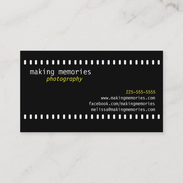 Photography Business Card (Front)
