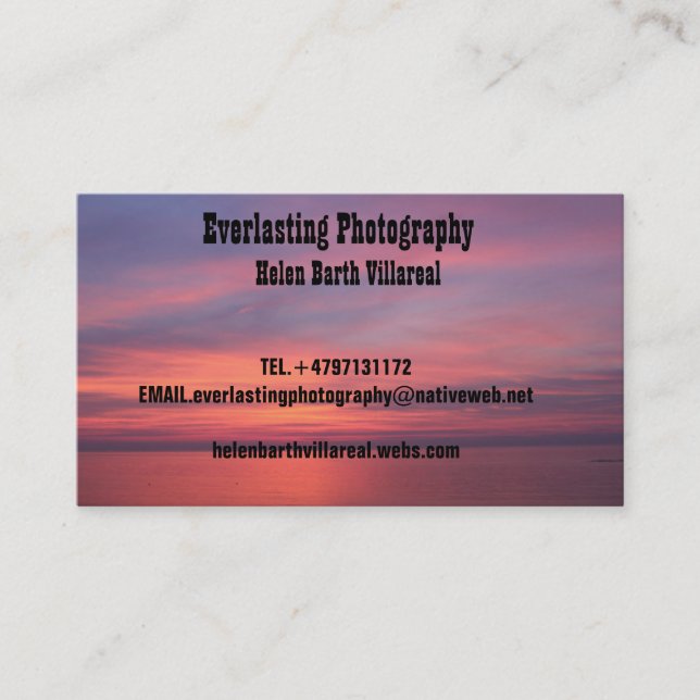 Photography Business Card (Front)
