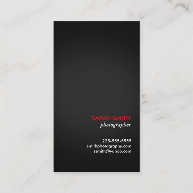 Photography Business Card (Front)