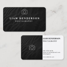 Photography Business Card Black White Photographer