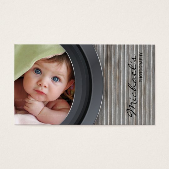Photography Business Card Metal Fence Garage