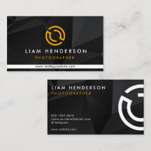 Photography Business Cards Modern Photographer