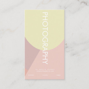 Photography Business Shapes Colorblock Card