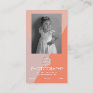 Photography Business Three Tone Colorblock Photo Card