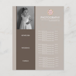 Photography Business Your Logo Earthy Menu