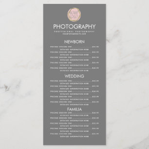 Photography Business Your Logo Grey Menu