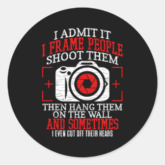 Photography Camera Classic Round Sticker
