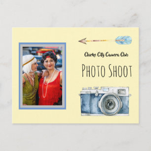 Photography Camera Club Invitiation Custom Photo Postcard