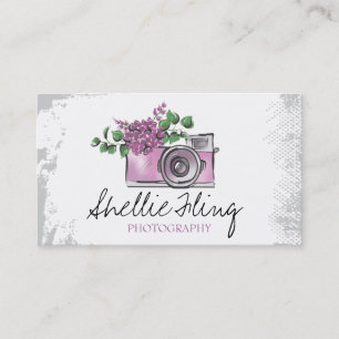 Photography Camera floral Business Card