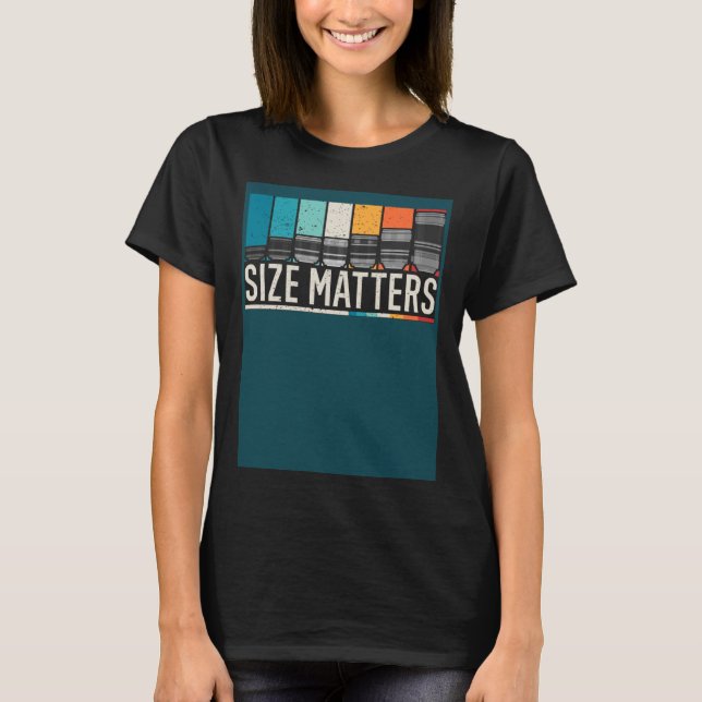 Photography Camera Lens Size Matter Photographer S T-Shirt (Front)