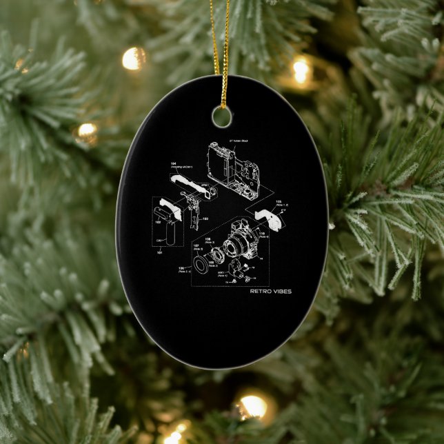 Photography Camera Photo Vibes Ceramic Tree Decoration (Tree)