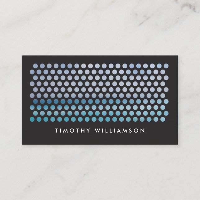 PHOTOGRAPHY CIRCLES PATTERN in BLACK (Horizontal) Business Card (Front)