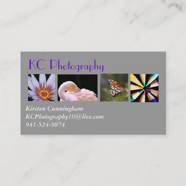 Photography Collage Business Card (Front)