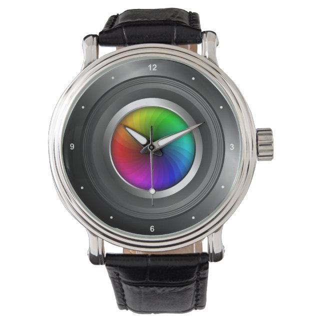 Photography Colour Wheel Camera Lens Photographer Watch (Front)