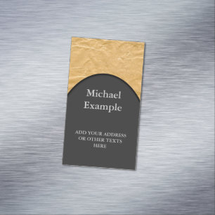 Photography - Crinkly Wrapping Paper + your ideas Magnetic Business Card