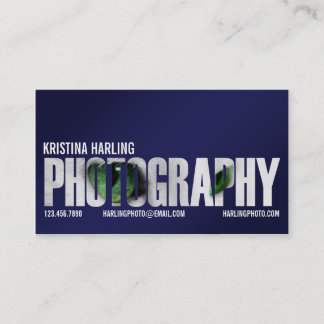 Photography Cutout - Blue Business Card
