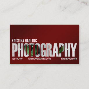 Photography Cutout - Red Business Card