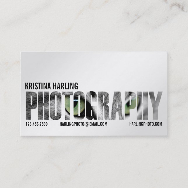 Photography Cutout - White Business Card (Front)