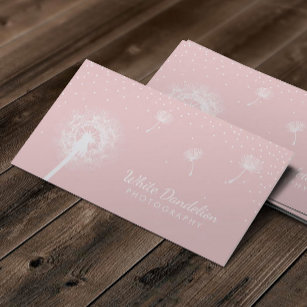 Photography Dandelion Blowing Girly Photographer Business Card