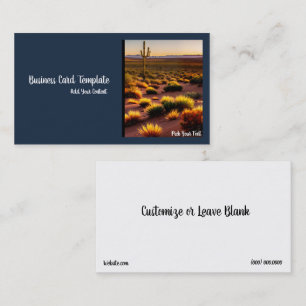 Photography Desert Landscape Sunset Business Card