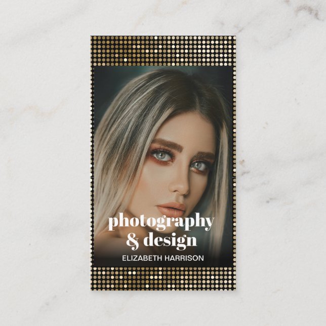 photography & design Photo QR Code  Business Card (Front)
