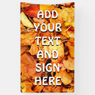 Photography - dry autumn leaves + your ideas banner