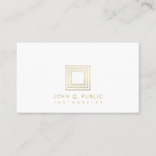 Photography Elegant Gold Look Photographer Business Card