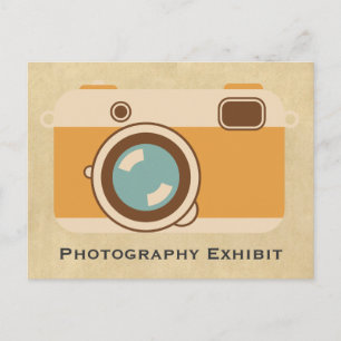"Photography Exhibit" Vintage Camera Announcement Postcard